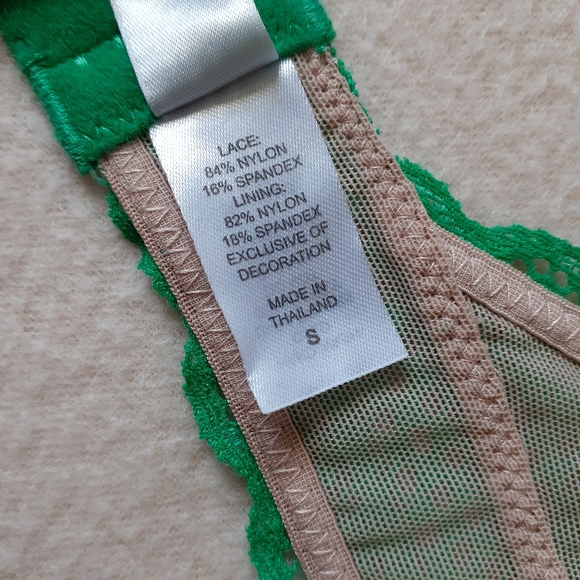 Saki Silver Green Halter Lace Bralette - Picture 5 of 5